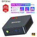 20％ポイントバック楽天スーパーDEAL M5 GMKtec mini pc AMD Ryzen™ 7 5700U (8C/16T 最大 4.30GHz) ミニPC 16GB SSD 512GB Windows 11 Pro 3画面 2.5Gbps LAN WiFi6 Bluetooth レビュー募集 12ヶ月保証 GMKtec楽天正規店 ショップ買いまわりでポイントアップ