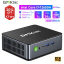 20 OFFクーポンお買い物マラソン GMKtec ミニpc 第12世代インテル Core i7-12650H (10コア/16スレッド/最大4.7GHz)Windows11 Pro DDR5 4800 24GB 1TB PCIe3.0 SSD ミニパソコン GMKtec Wi-Fi6/BT5.2 小型ゲーミングPC HDMI(4K@60Hz) x2/Type-Cx1 買いまわりでポイントアップ