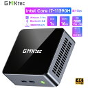 GMKtec ミニPC Windows 11 Pro Intel Core i7-11390H (ターボ 5.0 GHz) 1TB SSD 16GB DDR4 デスクトップ WiFi 6 USB3.2 BT 5.2 DP HDMI RJ45 2.5G 手のひらサイズパソコン インテル 12ヶ月安心保証 レビュープレゼント