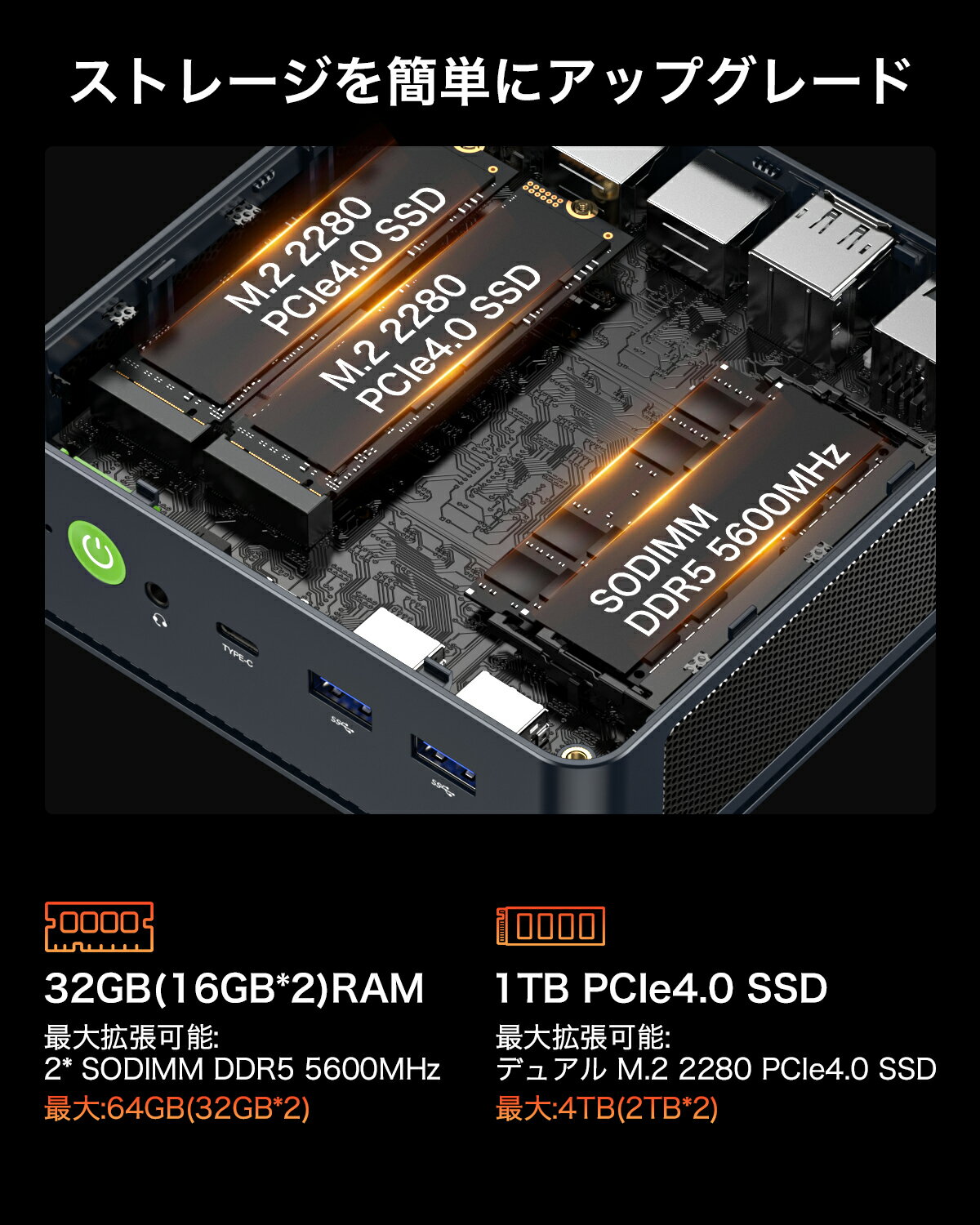 53,600円OFFクーポン】GMKtec ミニpc 【AMD Ryzen 7 7840HS 32GB(16GB*2) DDR5 1TB】 ゲーミング Windows11pro Mini PC PCIe 4.0 SSD 2x2.5G LAN 4KHD 3画面 ミニパソコン ゲーム機 minipc Nucbox K6 ニPC Ryzen みにpc デスクトップPC オフィス 業務用 ゲーミングPC 53,600円OFFクーポン】GMKtec ミニpc 【AMD Ryzen 7 7840HS 32GB(16GB*2) DDR5 1TB】 ゲーミング Windows11pro Mini PC PCIe 4.0 SSD 2x2.5G LAN 4KHD 3画面 ミニパソコン ゲーム機 minipc Nucbox K6 ニPC Ryzen みにpc デスクトップPC オフィス 業務用 ゲーミングPC