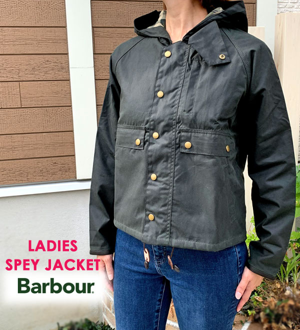 【カバープレゼント☆】 BARBOUR ( バブアー )　LADIES SPEY JACKET WAXED COTTON　レディース スペイジャケット ワックスド コットン　【 LWX0730 】オイルドジャケット barbour バーブァー バーブァー　バヴアー　バブワー　ショート丈　【レディース】