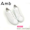 エーエムビー レザースニーカー レディース *即納*　Amb (エーエムビー) 9838 L DAYTONA　レディース 【WHITE　ホワイト】ローカット レザースニーカー　amb　スニーカー人気を引率！