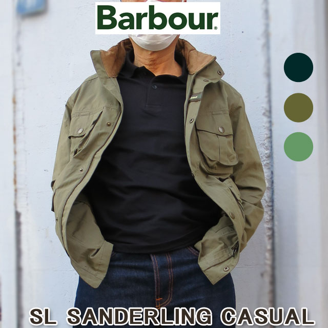 【 MCA0839 】 ピーチスキン　ノンワックスジャケット【日本正規販売代理店】BARBOUR　SL SANDERLING　CASUAL　バブアー ピーチド 【全3色】　バーブァー　バヴアー　バブワー　ノンオイル　ノンワックス　ピーチスキン　スプリングジャケット　【メンズ】のサムネイル