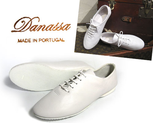 【定番】外で履くことが前提で作られた JAZZ シューズ レースアップ DANASSA JAZZ SHOESダナッサ ジャズ シューズ( WHITE : ホワイト 白 )レザー ダンスシューズ ひも靴 マニッシュシューズ