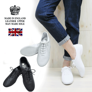 【正規販売代理店】 (クラウン ジャズシューズ) CROWN JAZZSHOES( ホワイト・ブラック )レザー ダンスシューズ ひも靴 マニッシュシューズ crown クラウン ダンスジャズ crownjazz crown クラウン ジャズ シューズ crown jazz WHITE 白