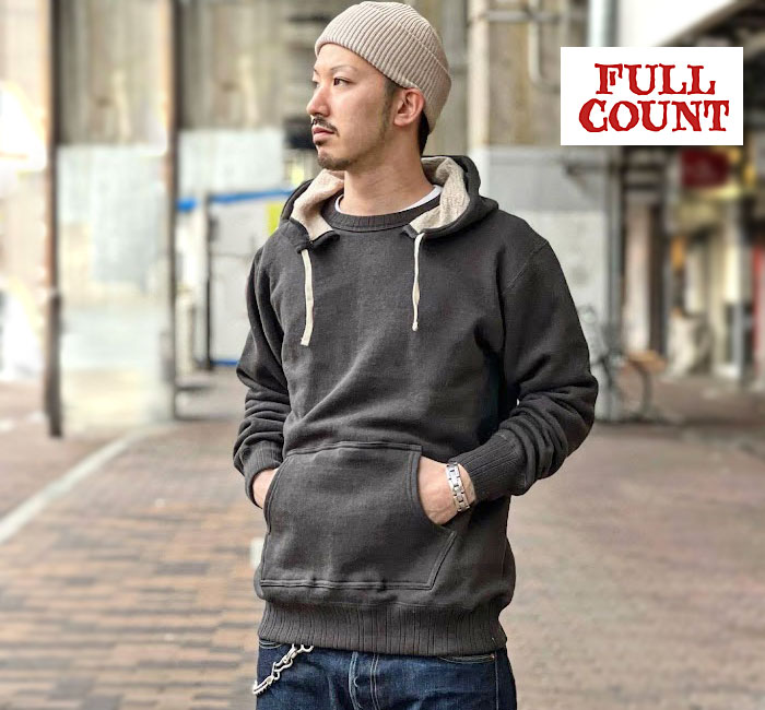 FULL COUNT フルカウント 3745 After Hood Sweat Shirt Mother Cotton 【全2色】 Made in Japan インクブラック H.グレー スウェット パーカー 裏起毛