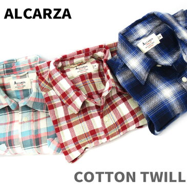 【ALCARZA】 alcarza　ツイルチェックシャツ 【全3色】 チェックシャツ メンズ　長袖シャツ メンズ　羽衣シャツメーカー ハゴロモ　ALCARZA ( アルカルザ )　【603-00】