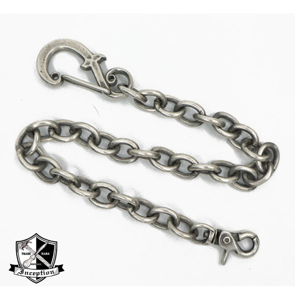 OPUS INCEPTION オーパス インセプション [IPC-10] F-HOLE KARABINER WALLET CHAIN SILVER PLATING Fホールカラビナウォレットチェーン アメカジ ブラス 真鍮 シルバーメッキ加工 日本製