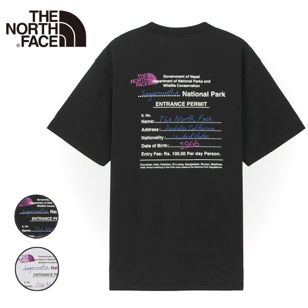 2024SSザ・ノースフェイス ショートスリーブエントランスパーミッションティー （ユニセックス） NT32439 THE NORTH FACE S/S Entrance Permission Tee ロゴT 半袖Tシャツ 