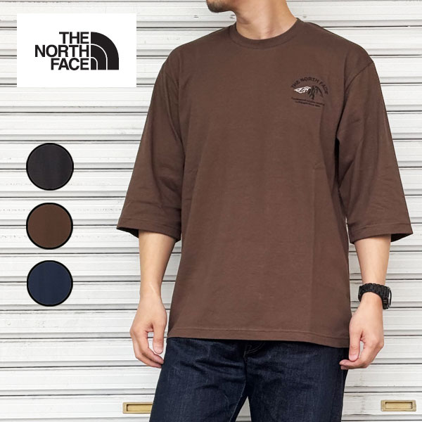 楽天GMMSTORE2025SS ノースフェイス NT32537 クォータースリーブワンポイントロゴティー（メンズ） THE NORTH FACE 【ブラック アーバンネイビー スモーキーブラウン 】 7分袖Tシャツ 【国内正規品】