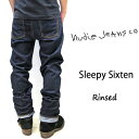 ヌーディージーンズ 【アウトレットプライス】 ヌーディージーンズ　スリーピーシックステン　NUDIE JEANS SLEEPY SIXTEN ［ RINSED (N503)] SKU#112899 nudie jeans　SLEEPYSIXTEN ヌーディージーンズ　ユニセックス　イタリア製　レングス32　【ノークレームノーリターン商品】