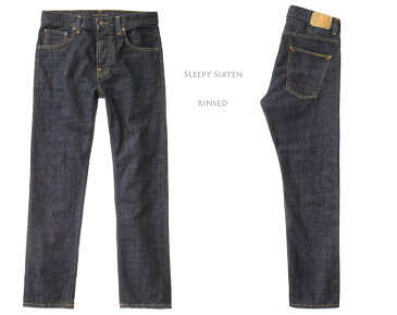 ヌーディージーンズ　スリーピーシックステン　NUDIE JEANS SLEEPY SIXTEN ［ RINSED (N503)] 49161-1081 SKU#112899 nudie jeans　SLEEPYSIXTEN ヌーディージーンズ　ユニセックス　イタリア製　ウォッシュド　リンス加工　レングス32