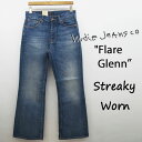 2025SS NUDIE JEANS ヌーディージーンズ FLARE GLENN フレアグレン STREAKY WORN ストリーキーウォーン 61161-1042 SKU#114855 STREAKYWORN ヌーディージーンズ ユニセックス 14.2oz リジッドデニム レングス30(4)