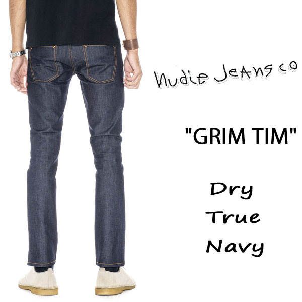 再入荷【定番】【育てがいのある DRY 】 NUDIE JEANS ( ヌーディージーンズ )GRIM TIM ［ DRY TRUE NAVY ］ / グリムティム 54161-1048 SKU 113111 nudie jeans GRIMTIM ヌーディージーンズ メンズ 国内正規 レングス32