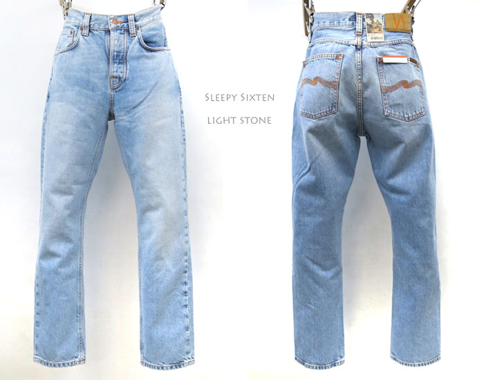 NUDIE JEANS ( ヌーディージーンズ ) SLEEPY SIXTEN ［ LIGHT STONE ］(N961) / スリーピーシックステン　49161-1073 SKU#112874 nudie jeans　SLEEPYSIXTEN ヌーディージーンズ　ユニセックス　綿100％　レングス28