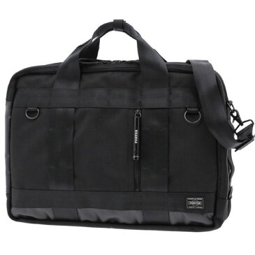 【B4対応・2層式・3WAY】 PORTER　 HEAT　ポーター ヒート 3WAY BRIEFCASE　703-07964 (W420/H305/D120、1,550g) 仕事で使える ビジネスリュック　ビジネスバッグ　【ブラック】porter ブリーフケース　porter ヒート