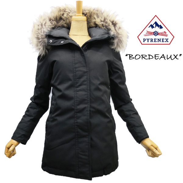 【SALE50%OFF】 PYRENEX BORDEAUX JACKET ピレネックス ボルドージャケット レディース ダウン　【 Black 】 700フィルパワー フレンチダックダウン ダウンコート　ノークレームノーリターン品