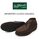 【 ラッセルモカシン 神戸正規 】200-27W SPORTING CLAYS CHUKKA (スポーティング クレー チャッカ)【 BROWN ( ブラウン ウェザータフレザー シボ革 ) VIBRAMソール 】 ラッセルモカシン チャッカ ビブラムソールメンズ 【 RUSSELL 】