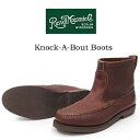 【 ラッセルモカシン 神戸正規 】4070-7 KNOCK-A-BOUT-BOOTS ( ノックアバウトブーツ )【 BROWN ( ブラウンレザー ) クレープソール 】 ラッセルモカシン ノックアバウトメンズ 【 RUSSELL 】