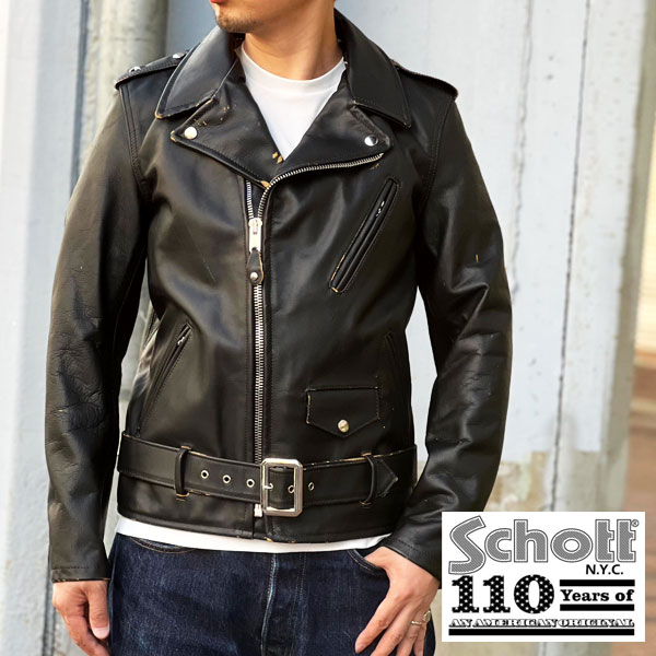 【ご希望で最適ケア用品1点プレゼント】110周年限定モデル Schott ショット 658US ワンスターライダー..