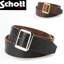 【schott 神戸正規】 SCHOTT(ショット) PERFECTO BELT(パーフェクトベルト)　レザーベルト【 ブラック　ブラウン 】 3119004　schott ベルト