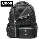 ショット 革リュック メンズ 【schott 神戸正規】 schott ショット [03119055] RIDERS DAY BAG ライダース デイバッグ レザー 牛革 ワンスター ライダースバッグ デイパック DAYPACK BLACK ワンスターバッグ