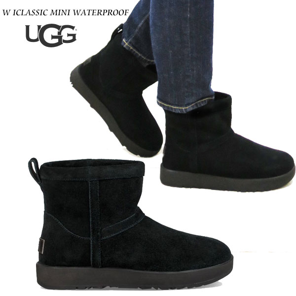 防水仕様にアップデート【CLASSIC MINI WATERPROOF】【 ugg 国内正規商品 】 ugg classic mini UGG AUSTRALIA （ アグ オーストラリア ） ugg クラシック ミニ ウォータープルーフ 【 BLACK 】 ugg ムートンブーツ 正規品 ウィメンズ