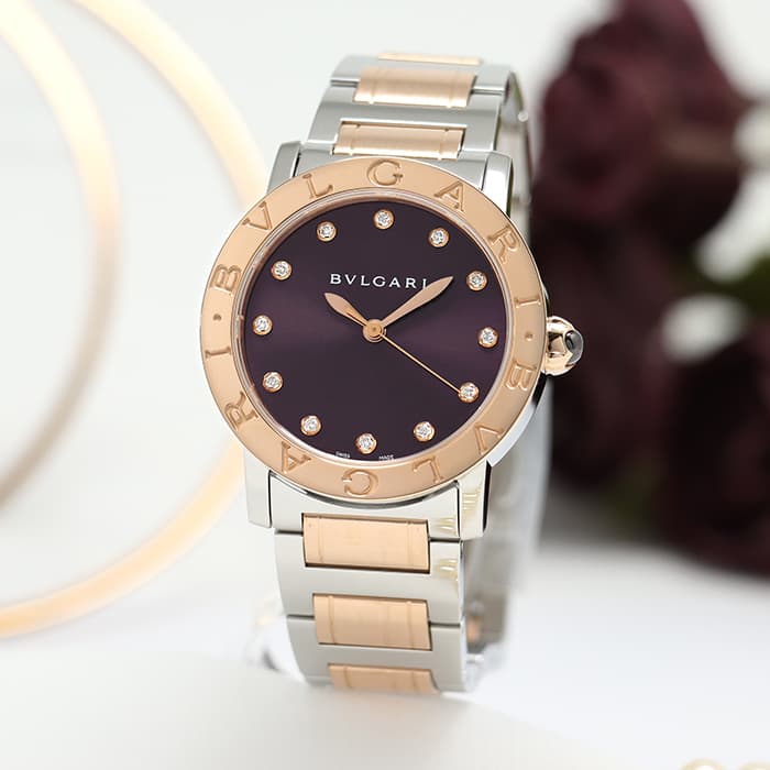 樂天商城 - ブルガリ ブルガリ・ブルガリ オートマティック 33mm パープル SS/PG BBL33C7SPG/12 102622 BVLGARI 新品レディース 腕時計 送料無料
