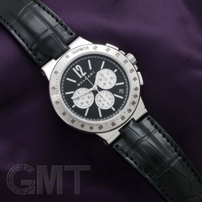 BVLGARI ブルガリ ディアゴノ ヴェロチッシモ DG41BSLDCHTA ブラック レザー ※付属品完品 BVLGARI 新品メンズ 腕時計 送料無料