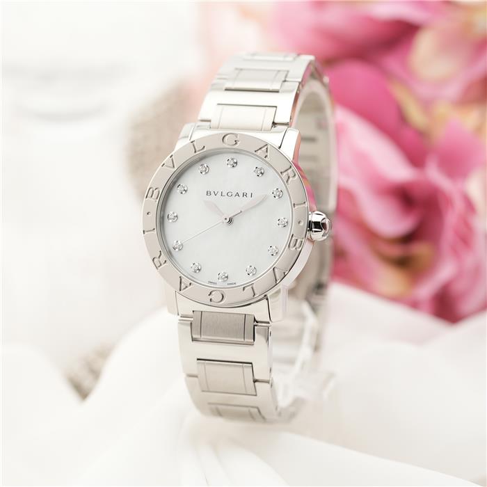 【60回払いまで金利0%】ブルガリ ブルガリ ブルガリ 33mm MOP BBL33WSS/12 101888 12Pダイヤ【アウトレット】 BVLGARI 新品レディース 腕時計 送料無料