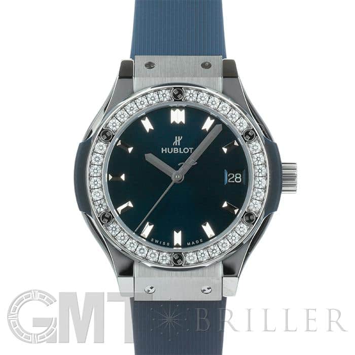 ウブロ 腕時計（メンズ） ウブロ クラシックフュージョン ブルー チタニウム ダイヤモンド 581.NX.7170.RX.1104 HUBLOT 新品メンズ 腕時計 送料無料