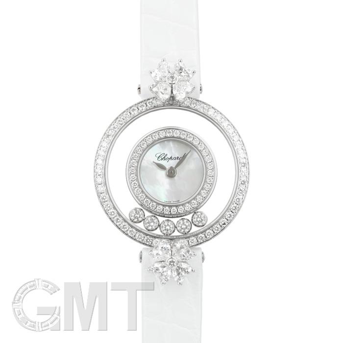 ショパール ハッピーダイヤモンド ベゼルダイヤ WG革204128-1001※ CHOPARD 新品レディース 腕時計 送料無料のサムネイル
