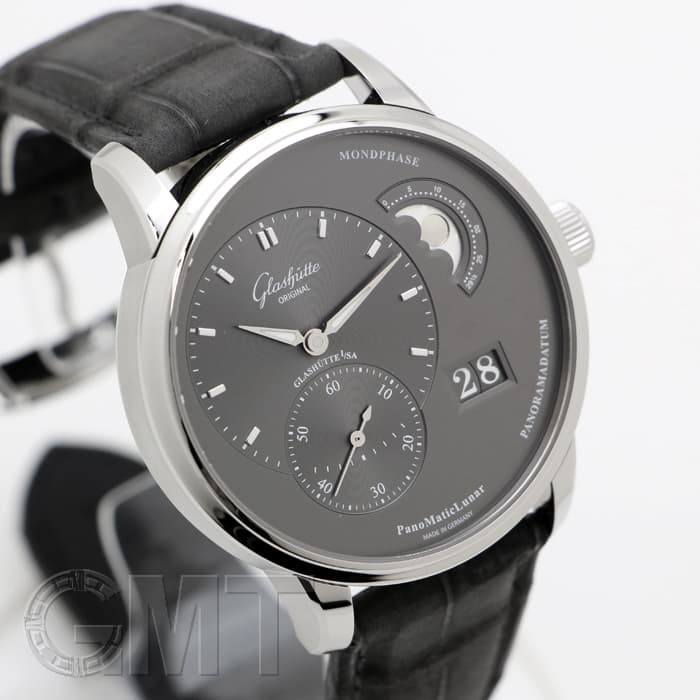 グラスヒュッテオリジナル パノマティックルナ グレー レザー 尾錠 1-90-02-43-32-02 GLASHUTTE ORIGINAL 【新品】【メンズ】 【腕時計】 【送料無料】 【あす楽_年中無休】