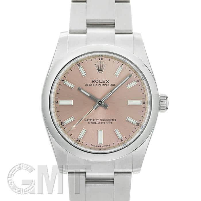 オイスター 腕時計（メンズ） ロレックス オイスターパーペチュアル34 124200 ピンク ROLEX 新品メンズ 腕時計 送料無料