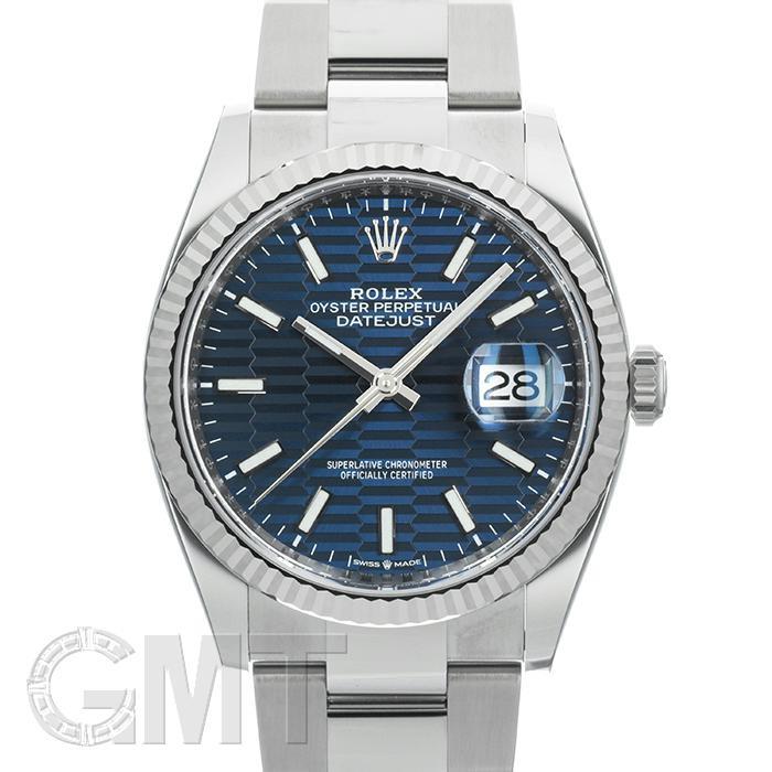 ロレックス デイトジャスト 36 126234 フルーテッドブルー オイスターブレス ROLEX 新品メンズ 腕時計 送料無料のサムネイル