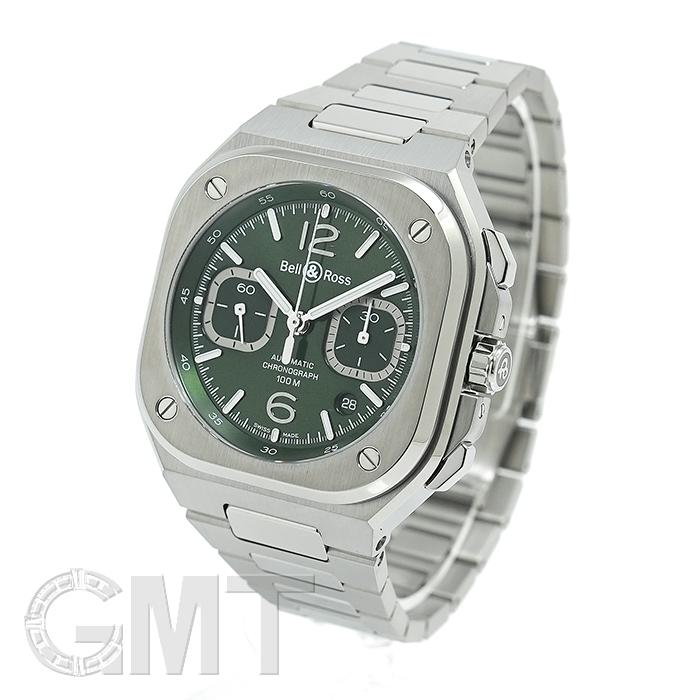 ベル＆ロス BR05 クロノ グリーンスティール BR05C-GN-ST/SST BELL & ROSS 新品メンズ 腕時計 送料無料