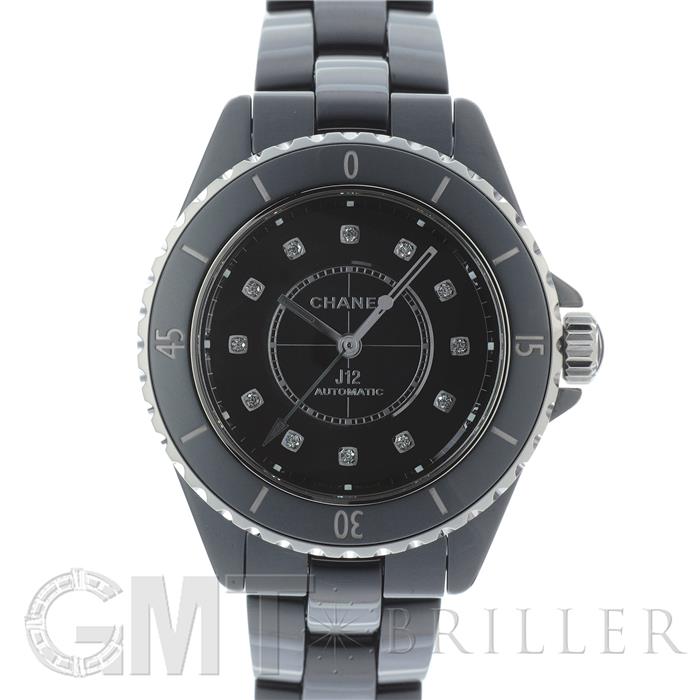 シャネル J12 H9742 33mm ブラックセラミック ダイヤモンドインデックス【2024年新作】 CHANEL 新品レディース 腕時計 送料無料