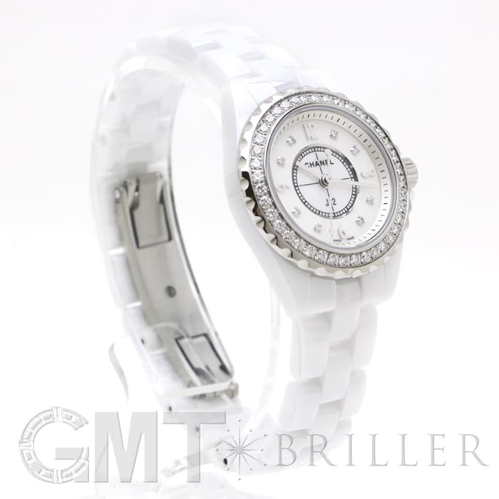 シャネル J12 H2572 ホワイトセラミック ベゼルダイヤ MOP/8Pダイヤ 29mm CHANEL ...