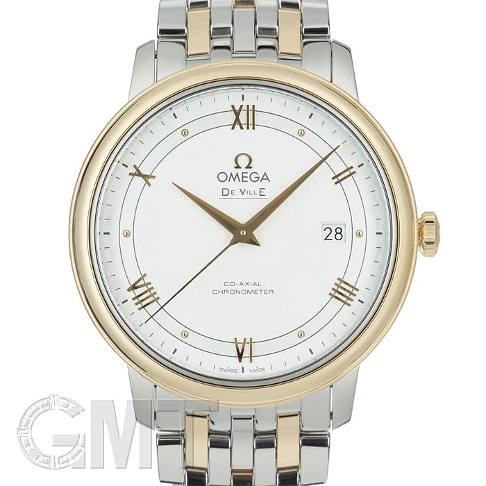 OMEGA デ ヴィル プレステージ 39.5MM SS/YG シルバー 424.20.40.20.02.001 OMEGA 新品メンズ 腕時計 送料無料