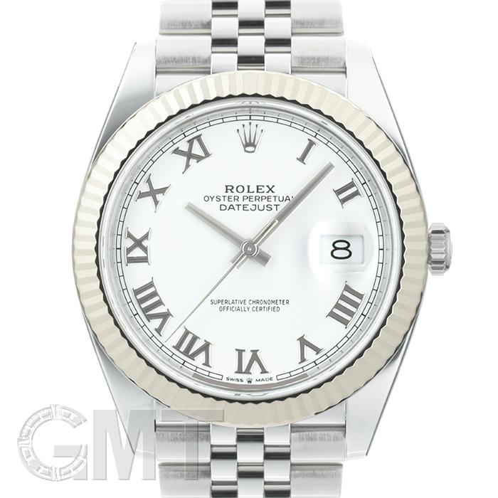 ロレックス デイトジャスト41 126334 ホワイトローマ 2019年保証書 ランダムシリアル ROLEX 中古メンズ 腕時計 送料無料