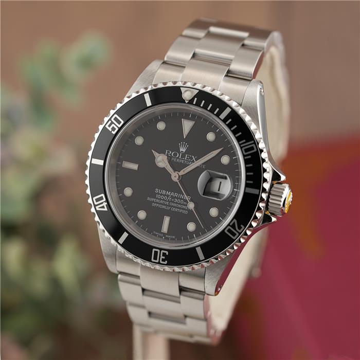 ロレックス サブマリーナーデイト 16610 保証書2002年 K番 ROLEX 中古メンズ 腕時...