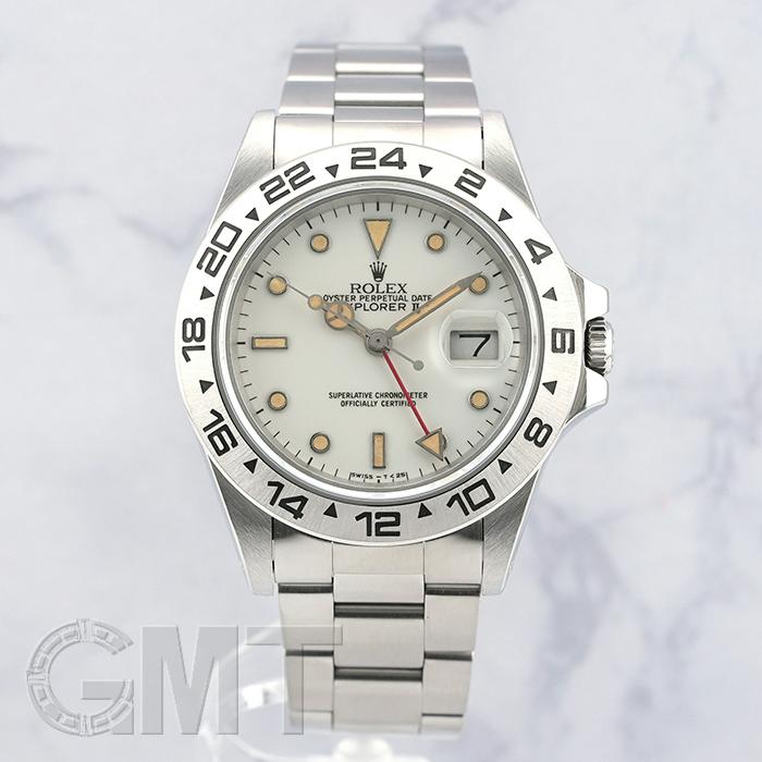 ロレックス エクスプローラーII 16550 アイボリー ROLEX 中古メンズ 腕時計 送料無料