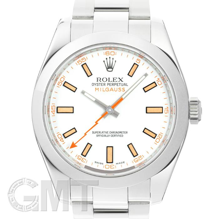 ロレックス ミルガウス 116400 ホワイト 保証書2009年 V番 付属品完品 ROLEX 中古メンズ 腕時計 送料無料