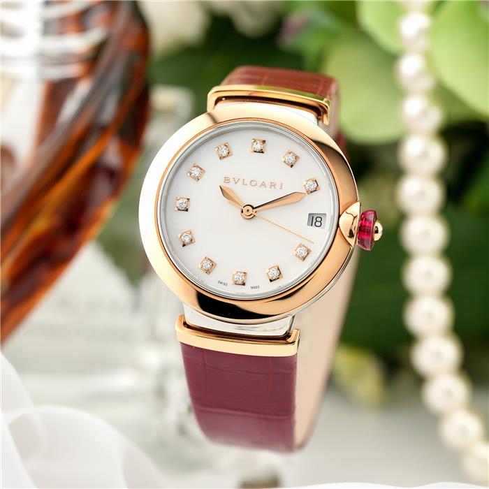 ブルガリ ルチェア オートマティック LU33WSPGLD（102639）ホワイトシェル 付属品完品 BVLGARI 未使用品レディース 腕時計 送料無料