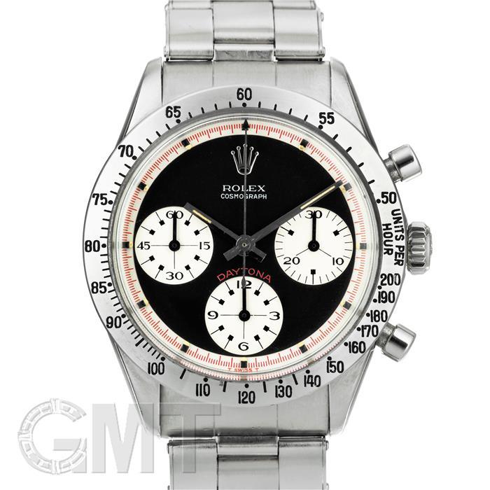 ロレックス デイトナ 6239 ポールニューマン エキゾチックダイヤル 黒/赤巻き ROLEX 中古メンズ 腕時計 送料無料