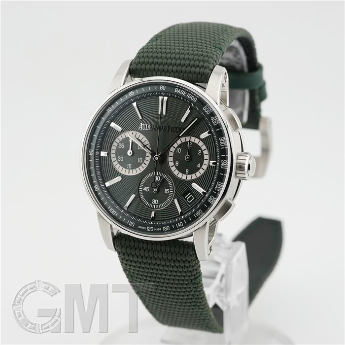 オーデマピゲ コード11.59 クロノグラフ 26393ST.OO.A056KB.01 グリーン 付属品完品 AUDEMARS PIGUET 中古メンズ 腕時計 送料無料