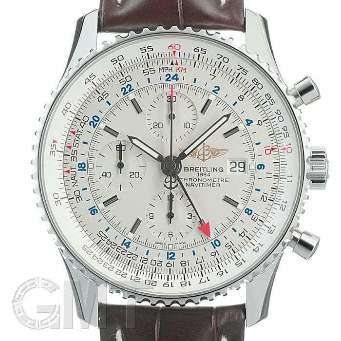 ブライトリング ナビタイマーワールド 46mm A242G71NP BREITLING 中古メンズ  ...