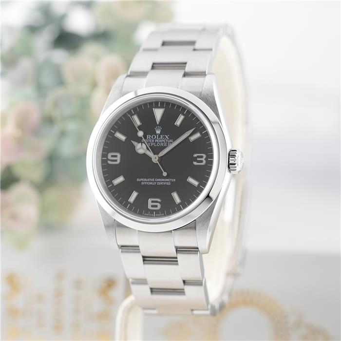 ロレックス エクスプローラーI 114270 保証書2003年 Y番 ROLEX 中古メンズ 腕時計 ...