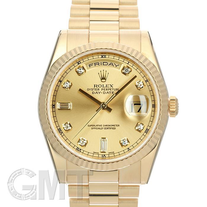 ロレックス デイデイト 118238A シャンパン 保証書2005年 F品番 ROLEX 中古メンズ 腕時計 送料無料