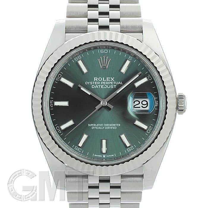 ロレックス デイトジャスト41 126334 ミントグリーン【未使用品】保証書日付2022年 付属品完品 ROLEX 未使用品メンズ 腕時計 送料無料のサムネイル